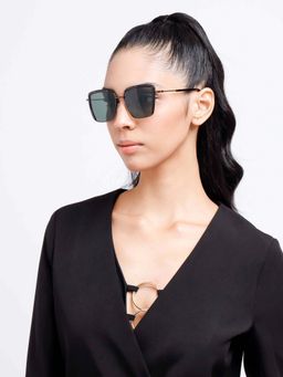 Poppy - Women Metal Green Square Full Rim Sunglass (PO-5008)-43