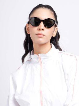 Poppy - Women Plastic Green Cat Eye Full Rim Sunglass (PO-5015)-58