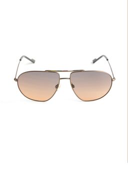 Royal Enfield - Men Metal Brown Aviator Full Rim Sunglass (Re-20022)-61