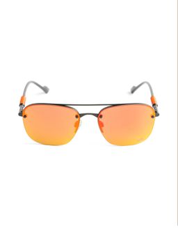 Royal Enfield - Men Metal Orange Navigator Rimless Sunglass (Re-20023)-58