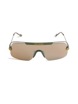 Royal Enfield - Men Metal Brown Shield Rimless Sunglass (Re-20027)-136