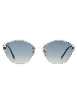 Scott Sunglasses - Women Metal Blue Irregular Rimless Sunglass (Scott 3170 Kristin C3 S )-59