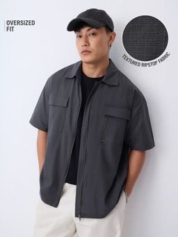 The Souled Store - Zipper Thundercloud Men Oversized Shirt