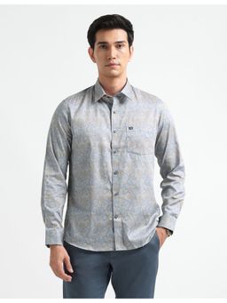 Arrow Sports - Men's Festive Floral Printed Satin Shirt