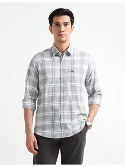Arrow Sports - Men's Grid Tattersall Checked Slim Fit Shirt