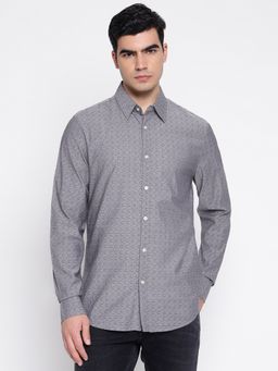 Guess - Sunset Light Oxford Grey Dreamy Micro Print Slim Fit Shirt