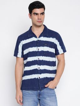Guess - Cotton Weston Blue Regular Fit Denim Shirt