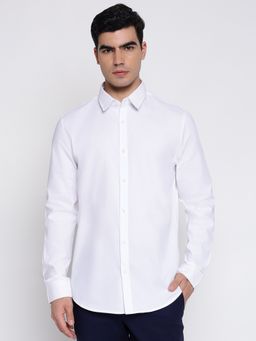 Guess - Sunset Pure White Solid Regular Fit Shirt