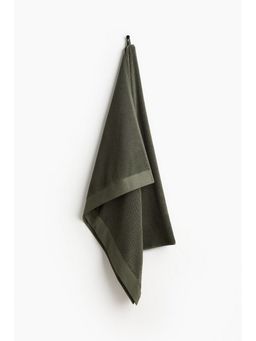 H&M - Green Cotton Terry Bath Sheet