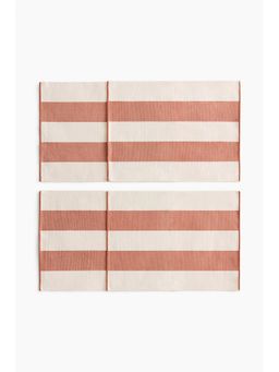 H&M - Orange 4-Pack Cotton Place Mats