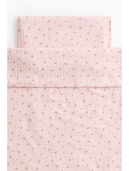 H&M - Multi-Color Muslin Cot Duvet Cover Set