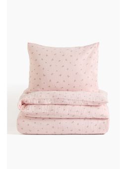 H&M - Multi-Color Muslin Duvet Cover Set