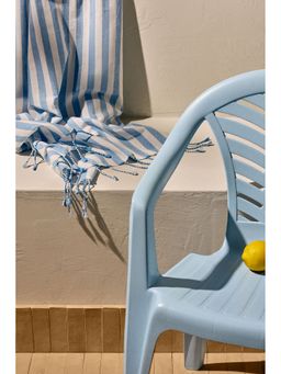 H&M - Blue Large Cotton-Weave Beach Towel
