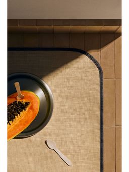 H&M - Beige Straw-Look Picnic Blanket