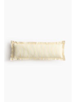 H&M - White Rectangular Linen-Blend Cushion Cover