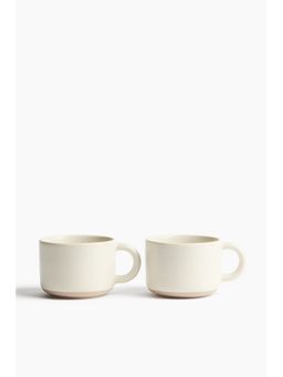 H&M - Beige 2-Pack Reactive-Glaze Stoneware Mugs