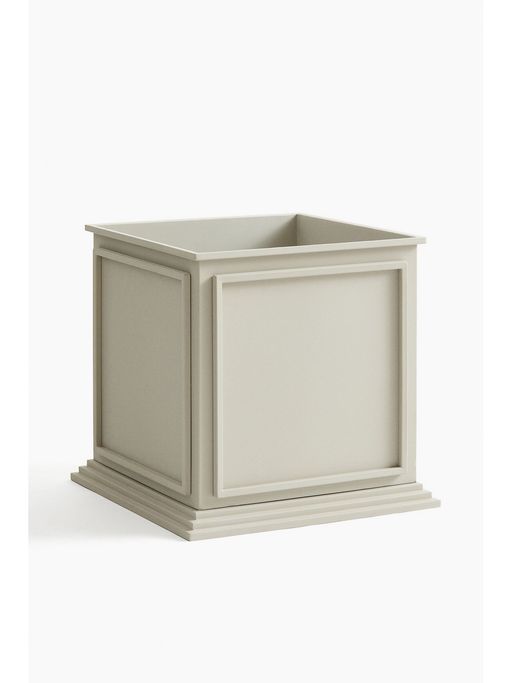 H&M Beige Large Metal Plant Pot