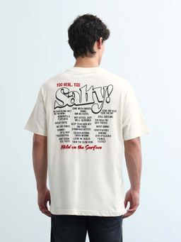 Flying Machine - Men's Typographic Relaxed Fit T-Shirt - White