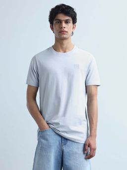 Flying Machine - Men's Solid Regular Fit T-Shirt - Blue
