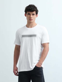 Flying Machine - Men's Solid Regular Fit T-Shirt - White