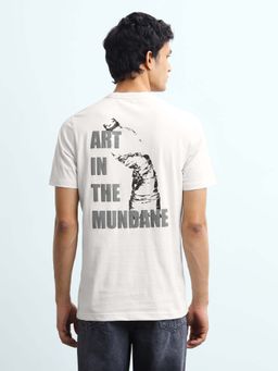 Flying Machine - Men's Graphic Printed Regular Fit T-Shirt - White