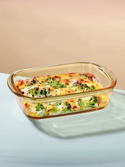 UMAI - Borosilicate (Rectangular) Jda034-Amb Amber Single Packing Baking Dish