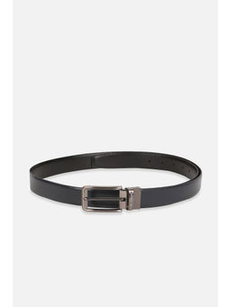 Louis Philippe - Men Black Solid Genuine Leather Formal Belt