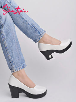 Shoetopia - Solid White Pumps