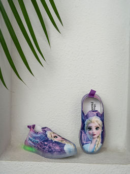 toothless - Girls Frozen Printed LED Lavender Sneakers