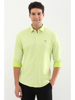 Allen Solly - Men Green Slim Fit Print Full Sleeves Casual Shirts