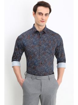 Allen Solly - Men Multicolor Slim Fit Print Full Sleeves Formal Shirt