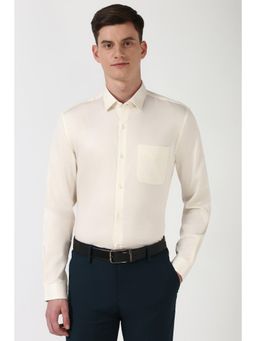 Peter England - Men Beige Regular Fit Formal Shirt