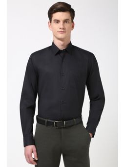 Peter England - Men Black Regular Fit Formal Shirt