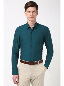 Peter England - Men Green Slim Fit Formal Shirt