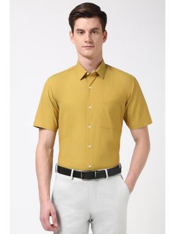 Peter England - Men Yellow Regular Fit Formal Shirt