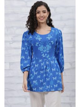 Rangriti - Blue Printed Top