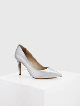 Oroh - Coral Silver Pump Heels