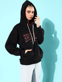 DILLINGER - Black Oversized Hooded Sweatshirt