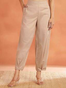 Fabindia - Women Beige Cotton Salwar