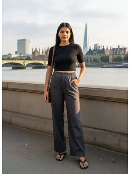 Zuri - Women Grey City Stride Smart Waist Formal Pants