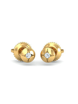 KuberBox - Glary Stud Earrings 14K Gold