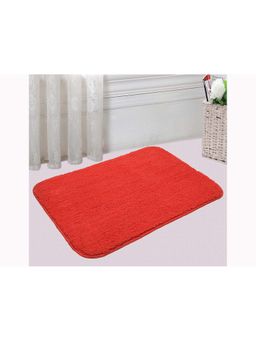 Saral Home - Red Microfiber Anti Skid Bath Mat 40x60 cm (Pack of 2)