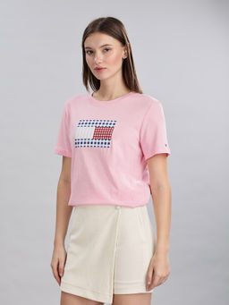 Tommy Hilfiger - Men Pink Printed T-Shirt