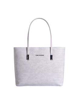 Lino Perros - Women Croco White Tote Bag
