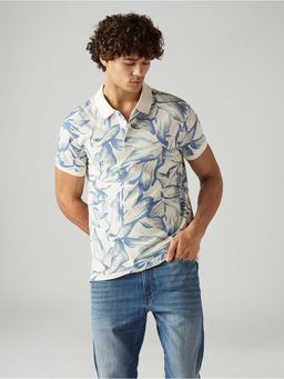 Levi's - Mens Printed Slim Fit Pique Polo T-Shirt