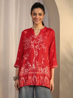Libas - Silk Blend Printed Kurti