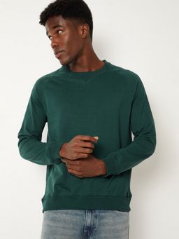 max - Men Green Knit Sweatshirt