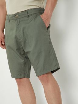 max - Men Grey Solid Regular Fit Shorts