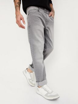 max - Men Straight Fit Grey Jeans