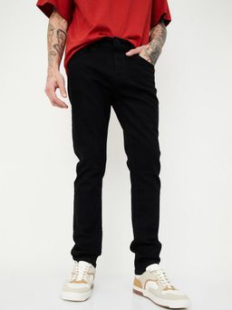 max - Men Black Solid Slim Fit Jeans